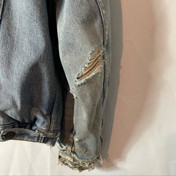 🔴SOLD🔴Levi’s 1980s Sherpa DESTROYED Trucker Jacket Size Large - Picture 8 of 11